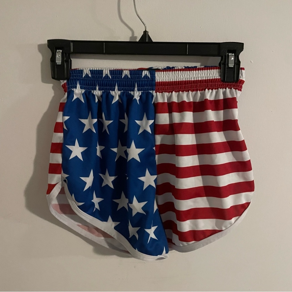 Women’s patriotic running shorts